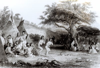 Worship of the Sun, engraved by R. Ehnshelwood by Captain Seth Eastman